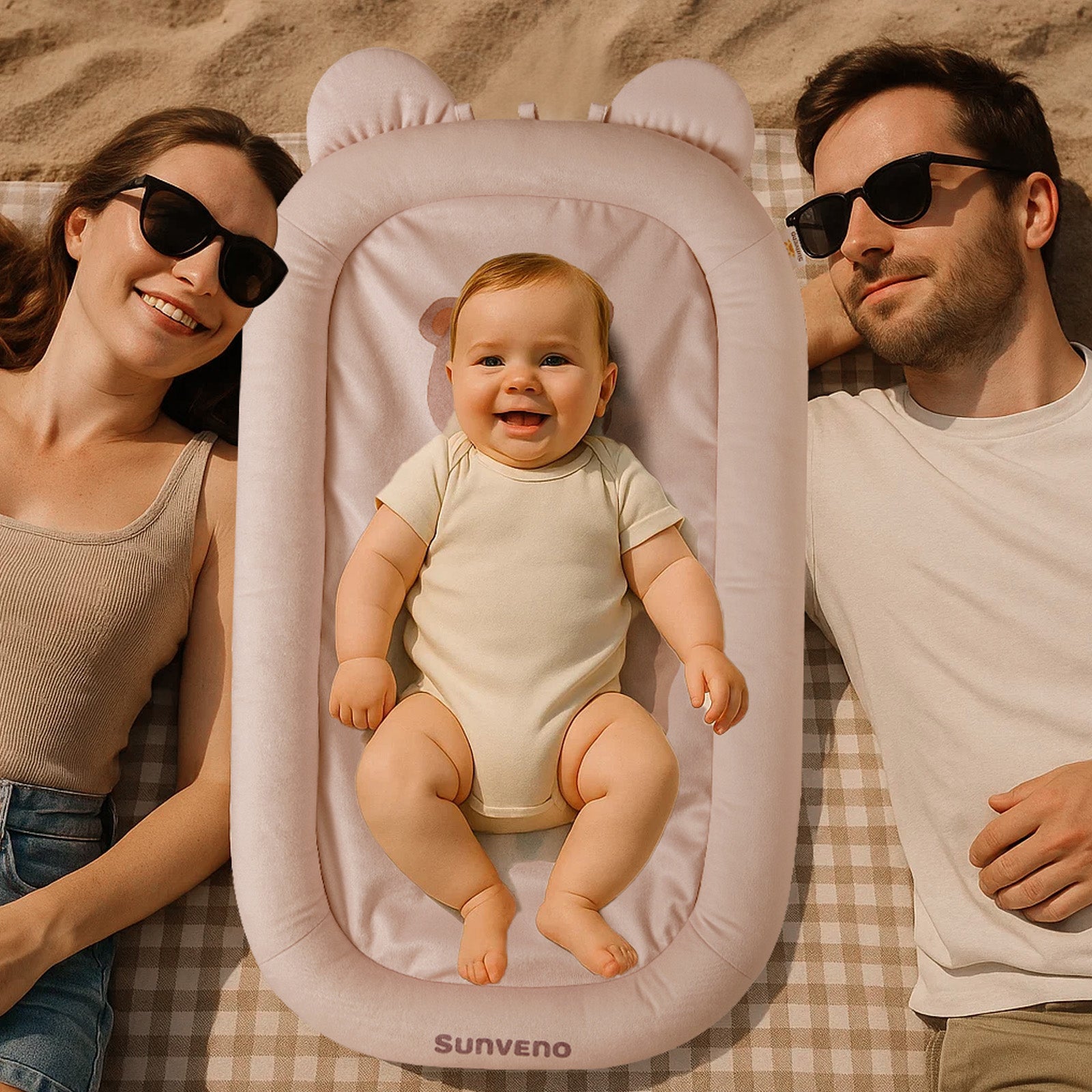 Baby Lounger for Newborns (0–12 Months) – Soft Infant Support Cushion for Play, Tummy Time & Bonding