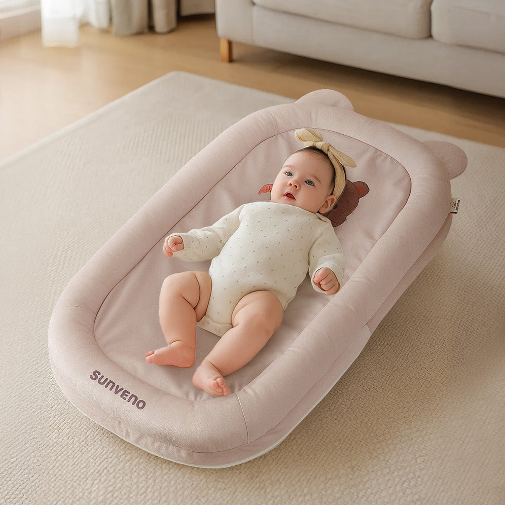 Baby Lounger for Newborns (0–12 Months) – Soft Infant Support Cushion for Play, Tummy Time & Bonding