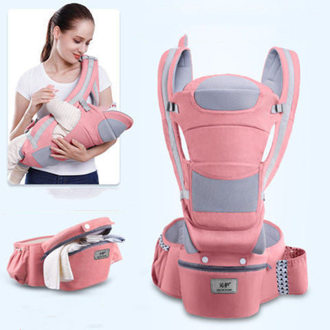 Ergonomic 3-in-1 Baby Carrier with Hip Seat – Front & Back Carry Kangaroo Wrap Sling (0–48 Months)