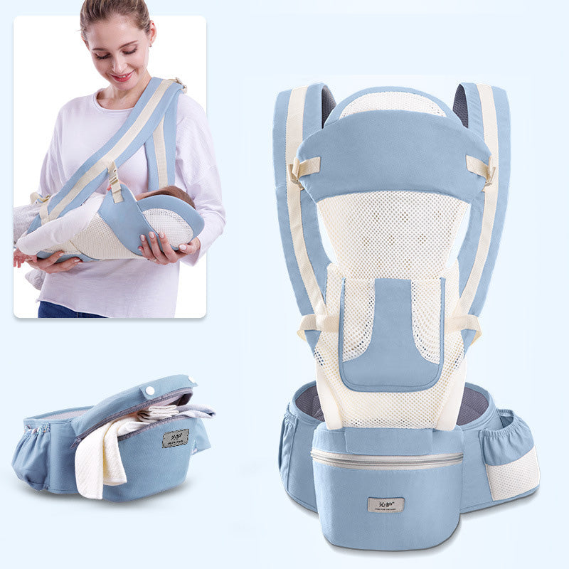 Ergonomic 3-in-1 Baby Carrier with Hip Seat – Front & Back Carry Kangaroo Wrap Sling (0–48 Months)