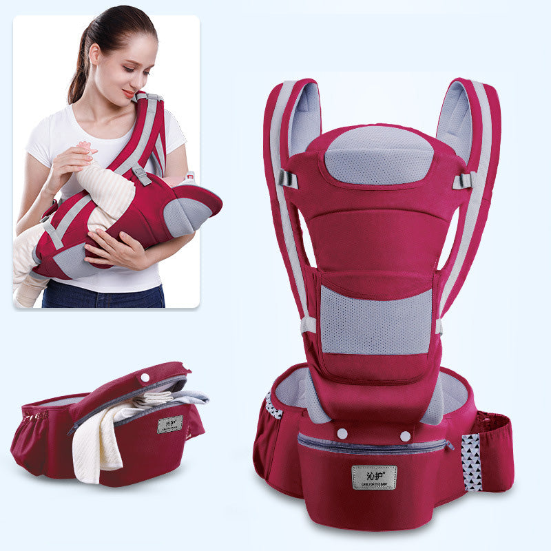 Ergonomic 3-in-1 Baby Carrier with Hip Seat – Front & Back Carry Kangaroo Wrap Sling (0–48 Months)