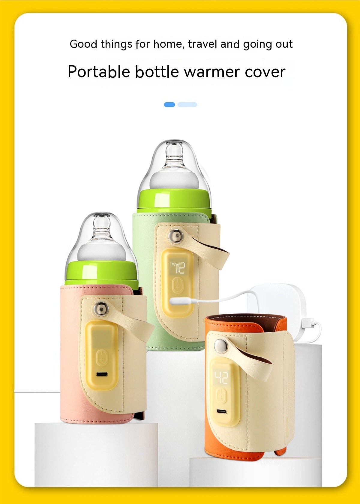 Constant Temperature Baby Milk Bottle Warmer Cover – USB Portable Insulating Heating Sleeve for Night & Travel