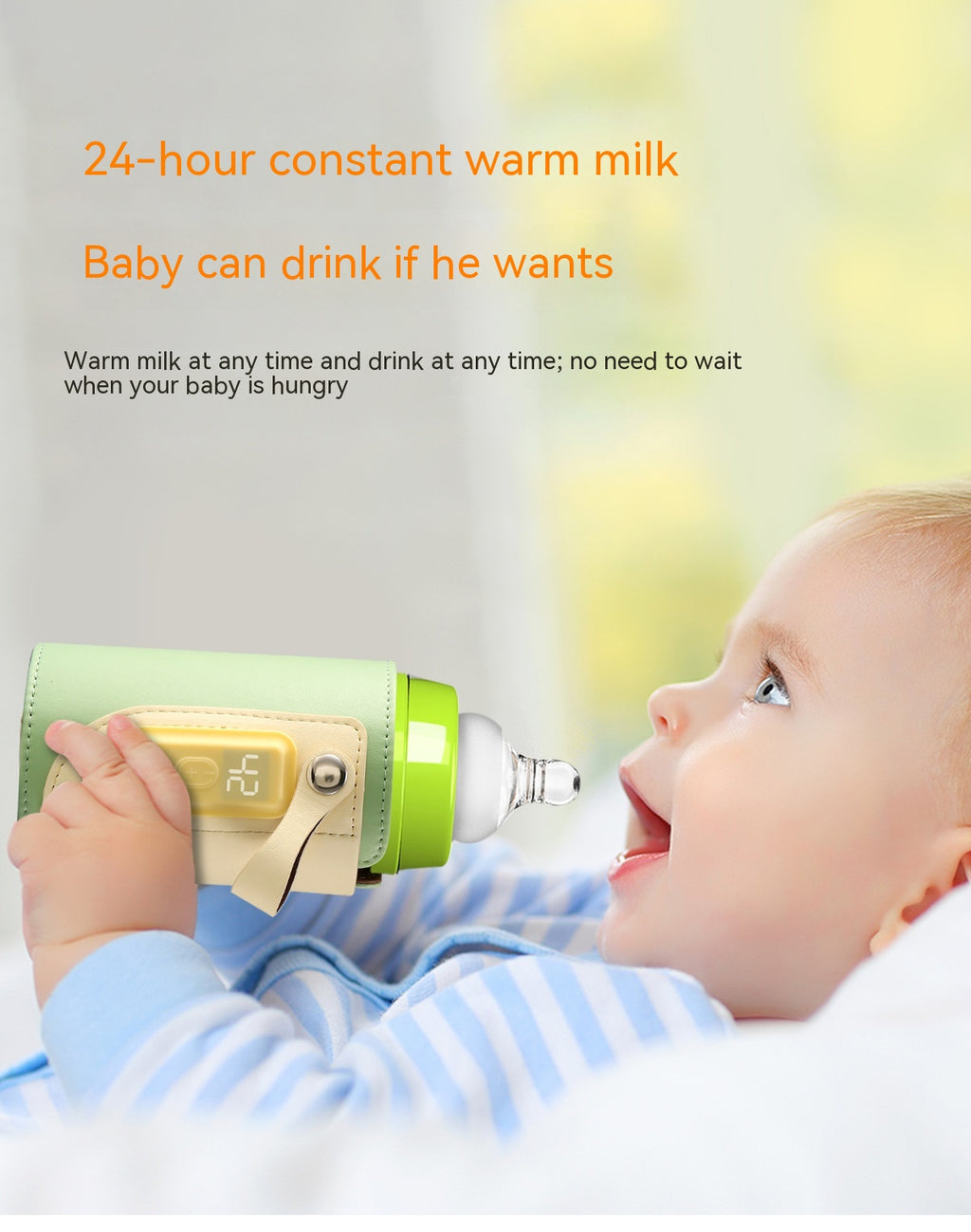 Constant Temperature Baby Milk Bottle Warmer Cover – USB Portable Insulating Heating Sleeve for Night & Travel
