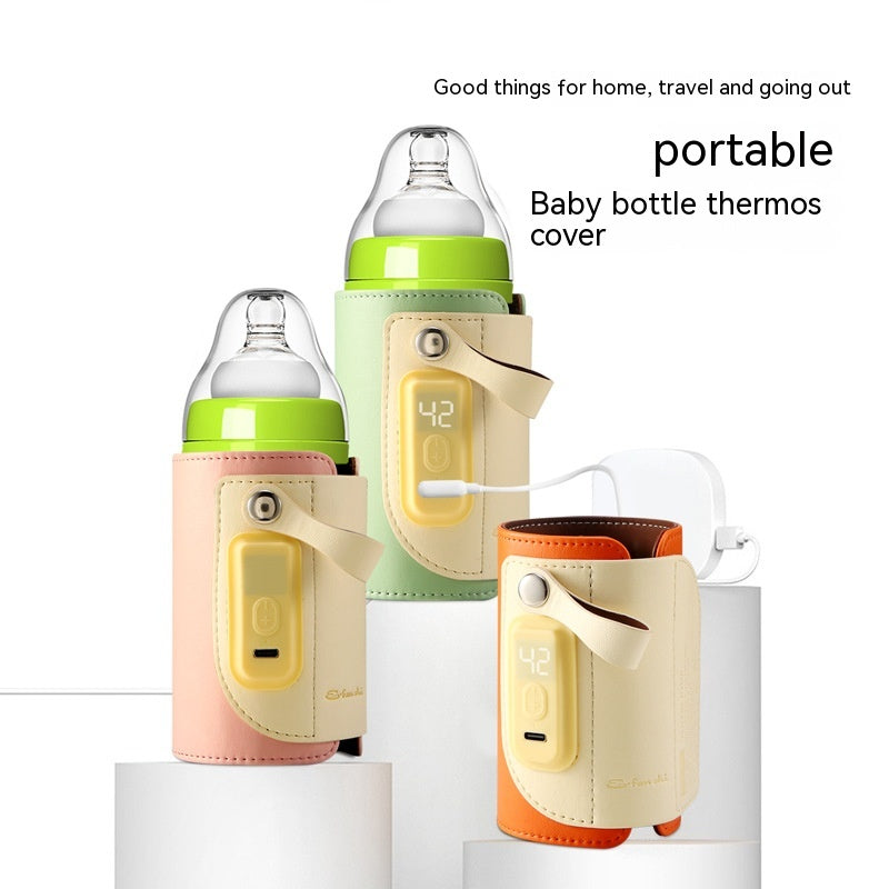Constant Temperature Baby Milk Bottle Warmer Cover – USB Portable Insulating Heating Sleeve for Night & Travel