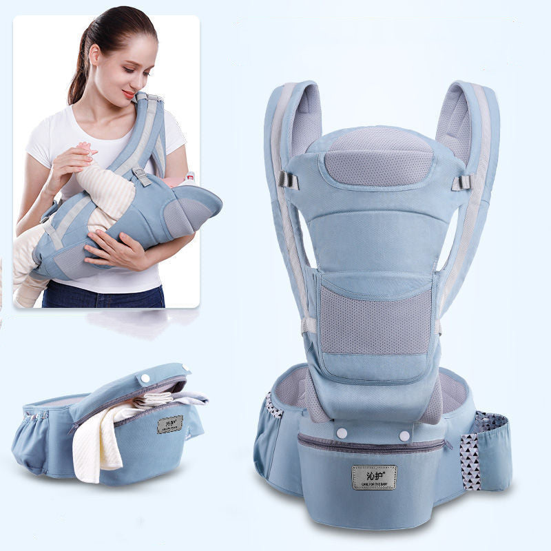 Ergonomic 3-in-1 Baby Carrier with Hip Seat – Front & Back Carry Kangaroo Wrap Sling (0–48 Months)