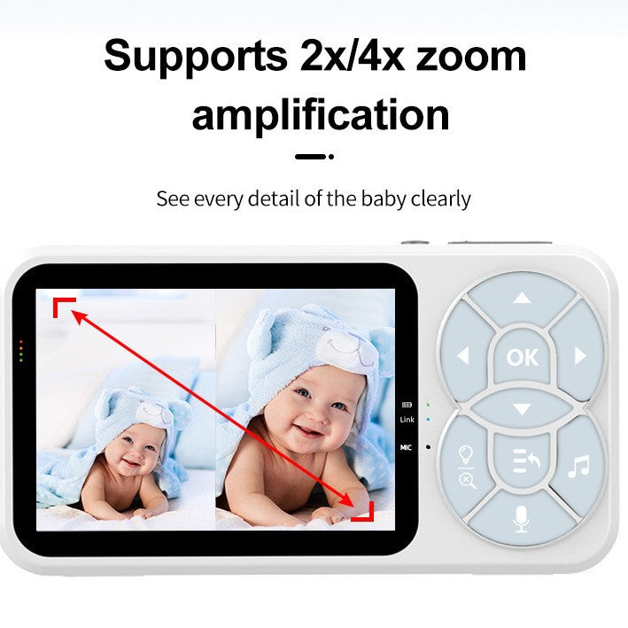 Smart Baby Monitor with VOX Mode – Night Vision, Cry Detection, Two-Way Audio & Temperature Monitoring