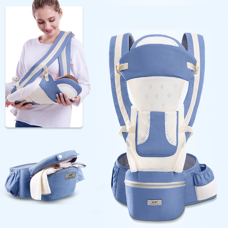 Ergonomic 3-in-1 Baby Carrier with Hip Seat – Front & Back Carry Kangaroo Wrap Sling (0–48 Months)