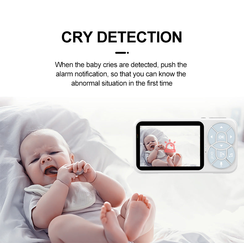 Smart Baby Monitor with VOX Mode – Night Vision, Cry Detection, Two-Way Audio & Temperature Monitoring