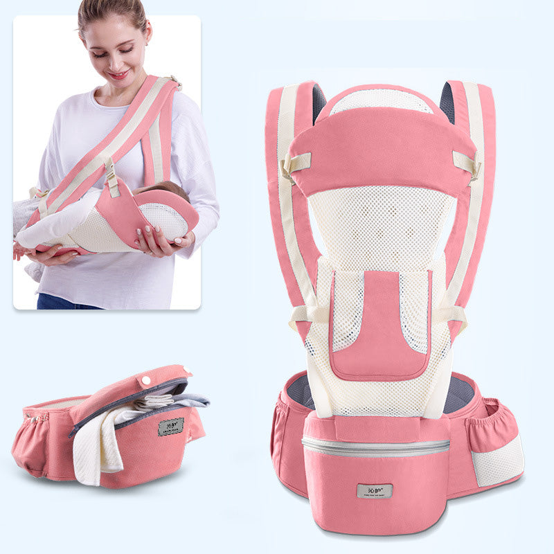 Ergonomic 3-in-1 Baby Carrier with Hip Seat – Front & Back Carry Kangaroo Wrap Sling (0–48 Months)