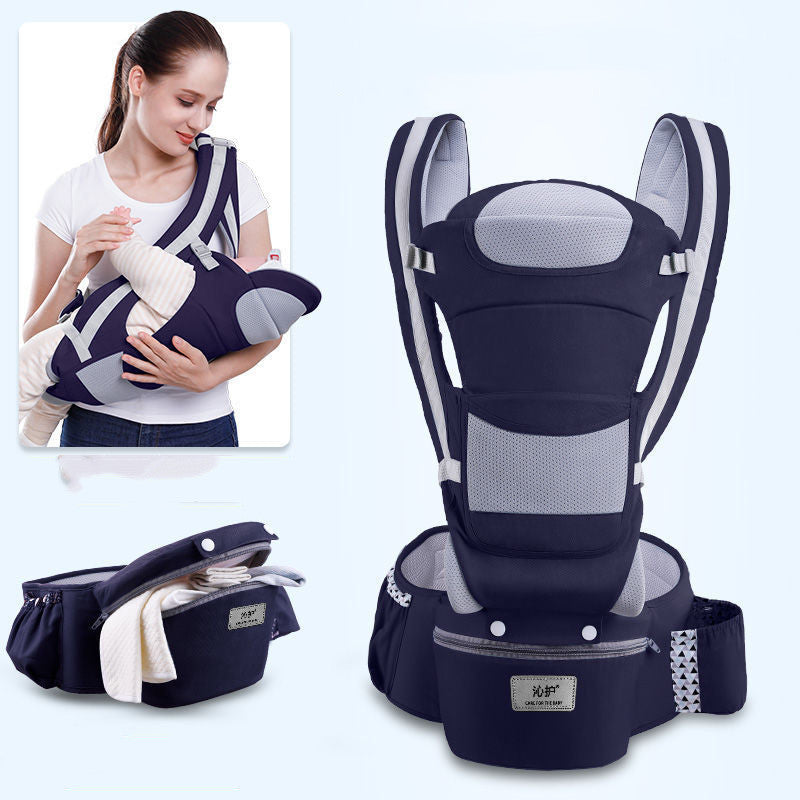 Ergonomic 3-in-1 Baby Carrier with Hip Seat – Front & Back Carry Kangaroo Wrap Sling (0–48 Months)