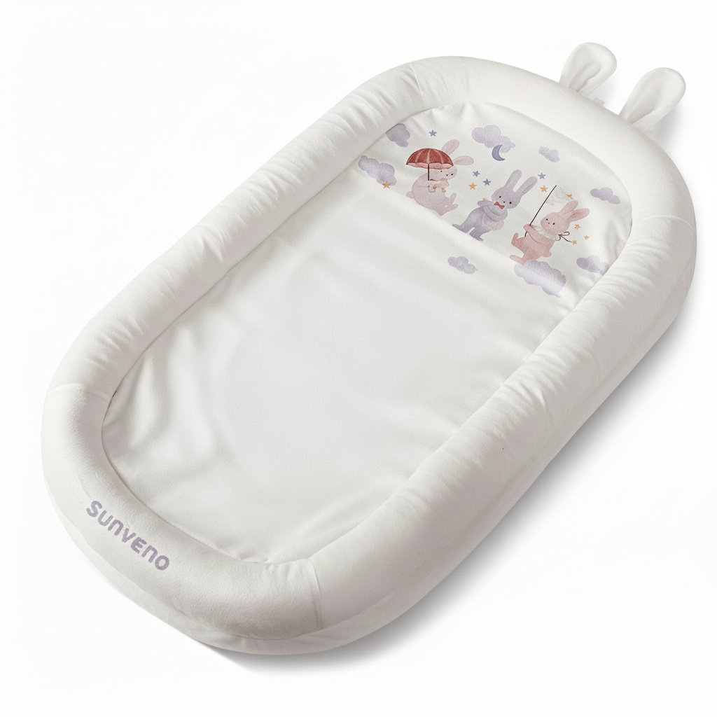 Baby Lounger for Newborns (0–12 Months) – Soft Infant Support Cushion for Play, Tummy Time & Bonding