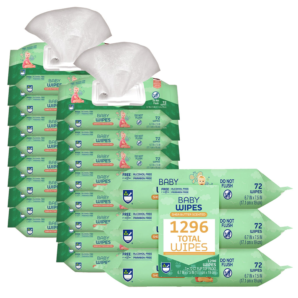 Baby Wipes with Aloe Vera & Shea Butter – 6 Pack