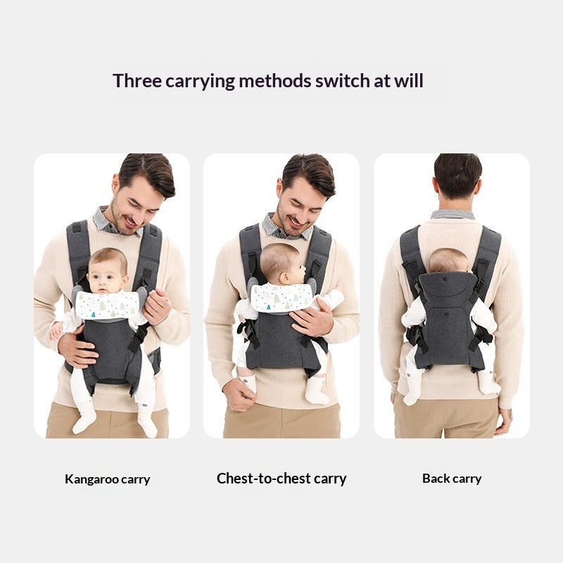 Ergonomic Front-Carry Baby Waist Stool Carrier – Breathable Cotton Hip Seat, Hands-Free Carrier (0–36 Months, Up to 16kg)